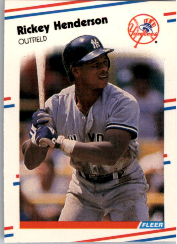 1988 Fleer Mini Baseball Cards 040      Rickey Henderson